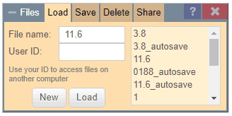 Project Load, Save & Share